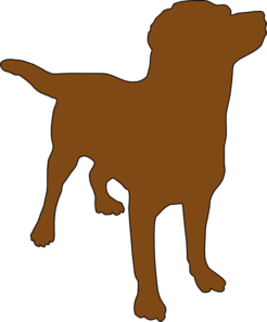 Brown Dog Silhouette clip art - vector clip art online, royalty ...