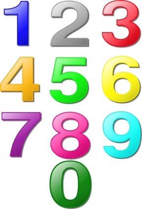 Colorful Numbers clip art Free vector in Open office drawing svg ...