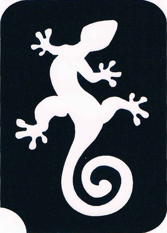 Gecko Stencil - Face Paint for every body!