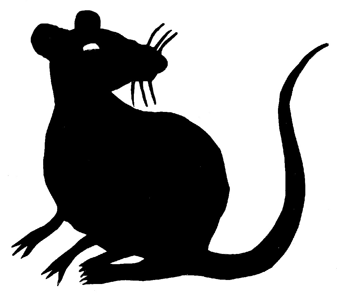 rat clipart black and white - photo #19