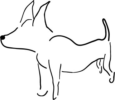 Dan's Daily Doodle: Dog outline