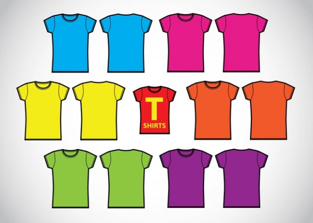 Girls T-Shirts Template Vectors | Download free Vector