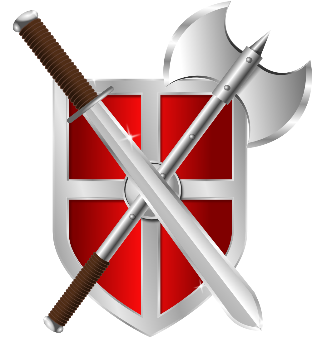 ryanlerch sword battleaxe shield SVG