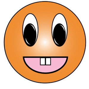Smiley Clipart Image - Cartoon Orange Smiley Face Character