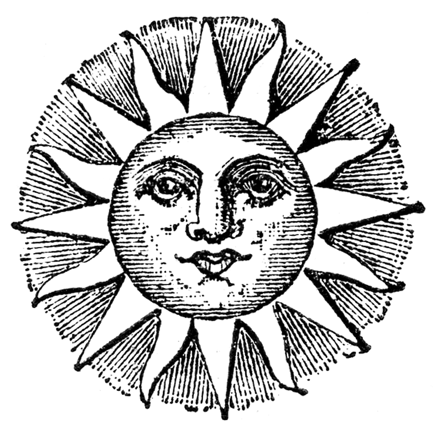 free black and white clipart sun - photo #36