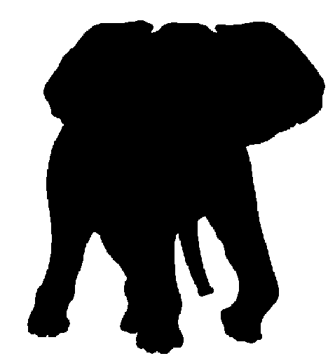 silhouette elephant clip art free - photo #20