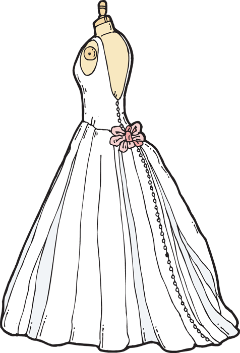 free wedding dress clipart - photo #4