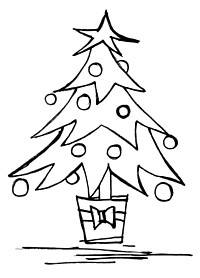 Christmas Tree Clipart Drawings