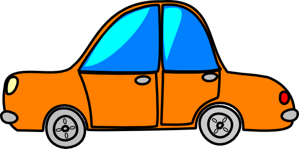 Car Orange Cartoon Clip Art - vector clip art online ...