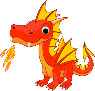 Set of Funny dragon design elements vector graphics 02 - Vector ...