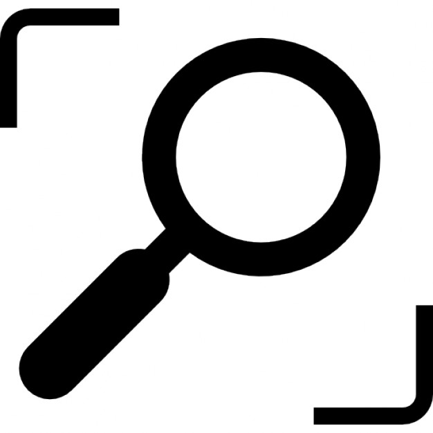 Search shot interface symbol with a magnifier tool Icons | Free ...