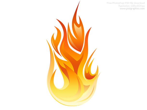 PSD flame icon, vector images - 365PSD.com