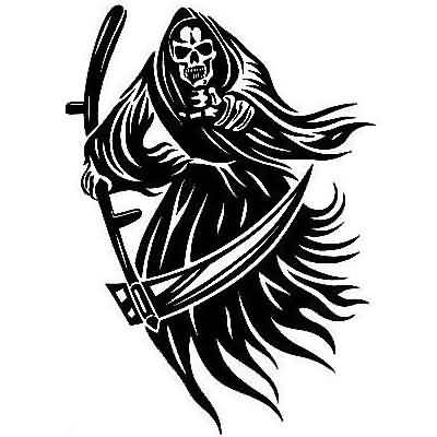 Grim Reaper Tattoos ~ Tribal Grim Reaper Sample | Tattooshunter.com