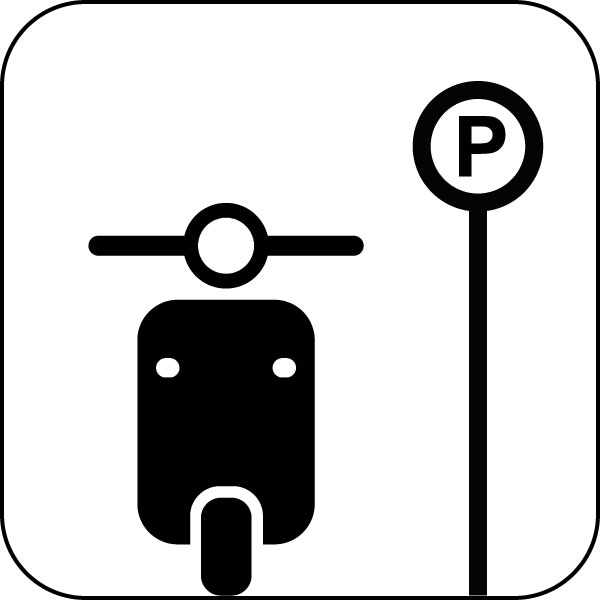 Scooter Moped 2 Wheeler Parking: Graphic Symbol, Icon, Pictogram ...