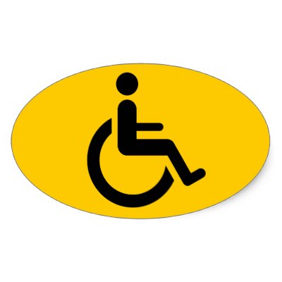 Wheelchair Access - Handicap Chair Symbol Heart Sticker | Zazzle