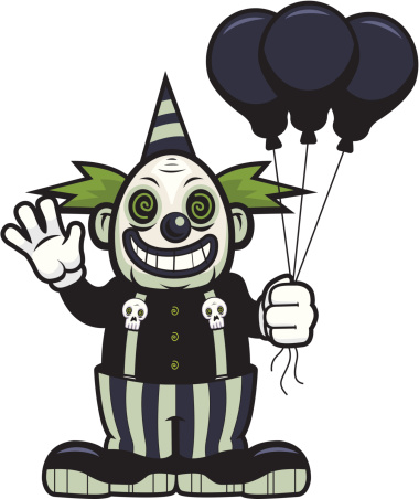 Evil Scary Clown Clip Art Clip Art, Vector Images & Illustrations ...