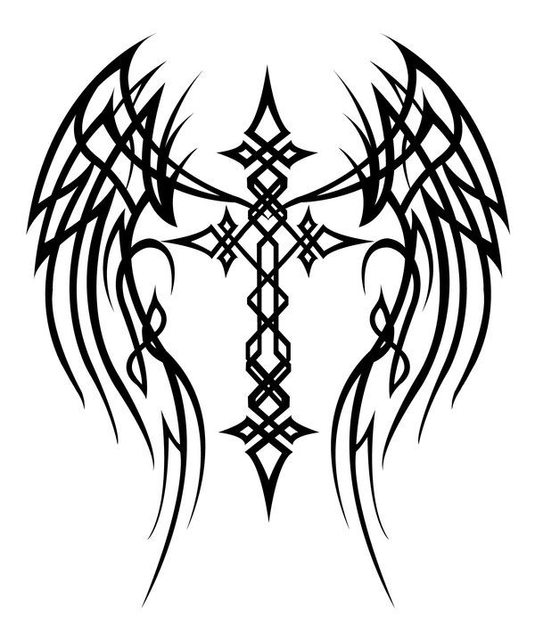 Cross With Wings Tattoo | Wing ...