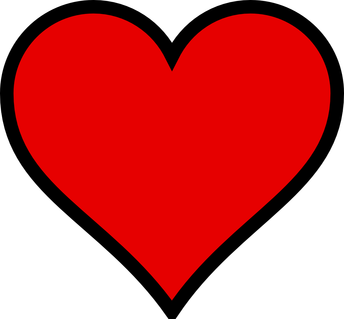 Clipart heart black and white