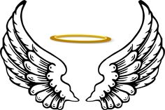 71+ Angel Wings And Halo Clipart