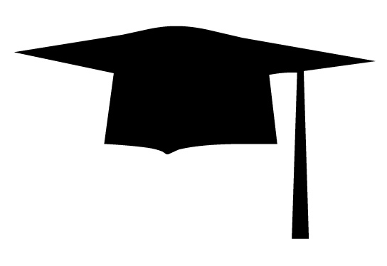 Graduation hat graduation cap silhouette clipart image #7391