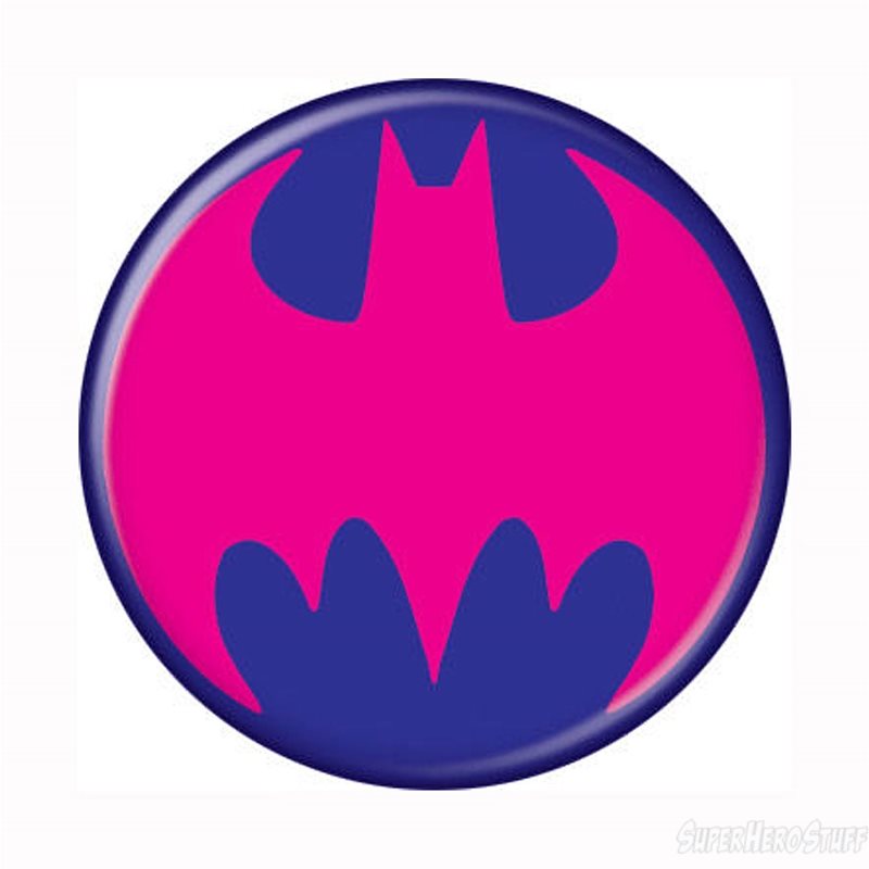 Batman Pink and Purple Symbol Button