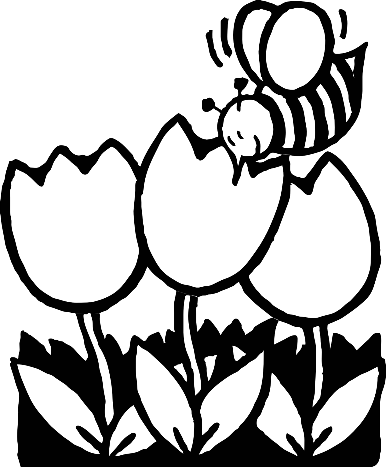 Bee Line Art Clipart - Free to use Clip Art Resource