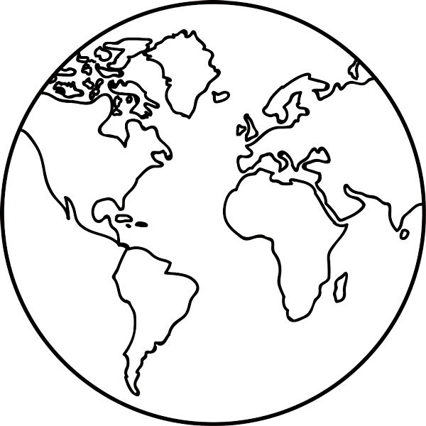 earth outline clip art - photo #3