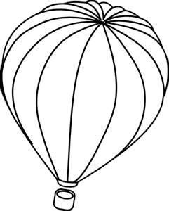 Hot Air Balloon Drawing Template - Free Clipart Images