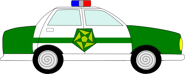 Cartoon police car clipart
