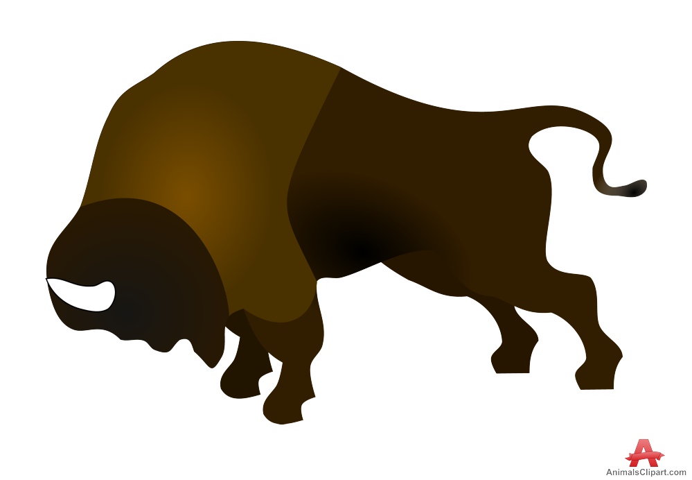 Large Bison Colored Clipart | Free Clipart Design Download