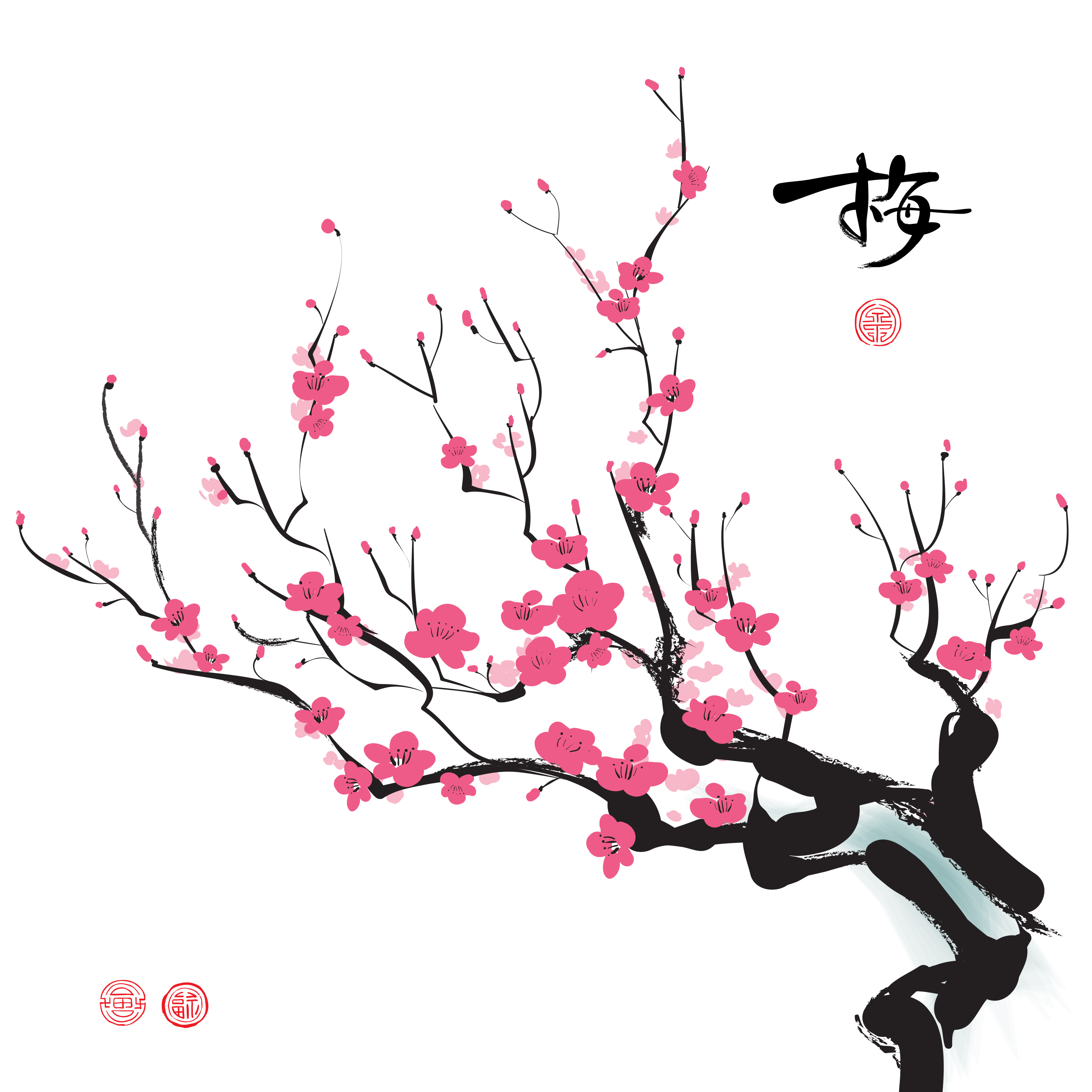 Traditional Japanese Cherry Blossom Art