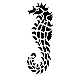 Seahorse Stencil | Free Stencil Gallery