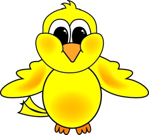 Chick Clipart Image - Cute yellow baby cartoon chick