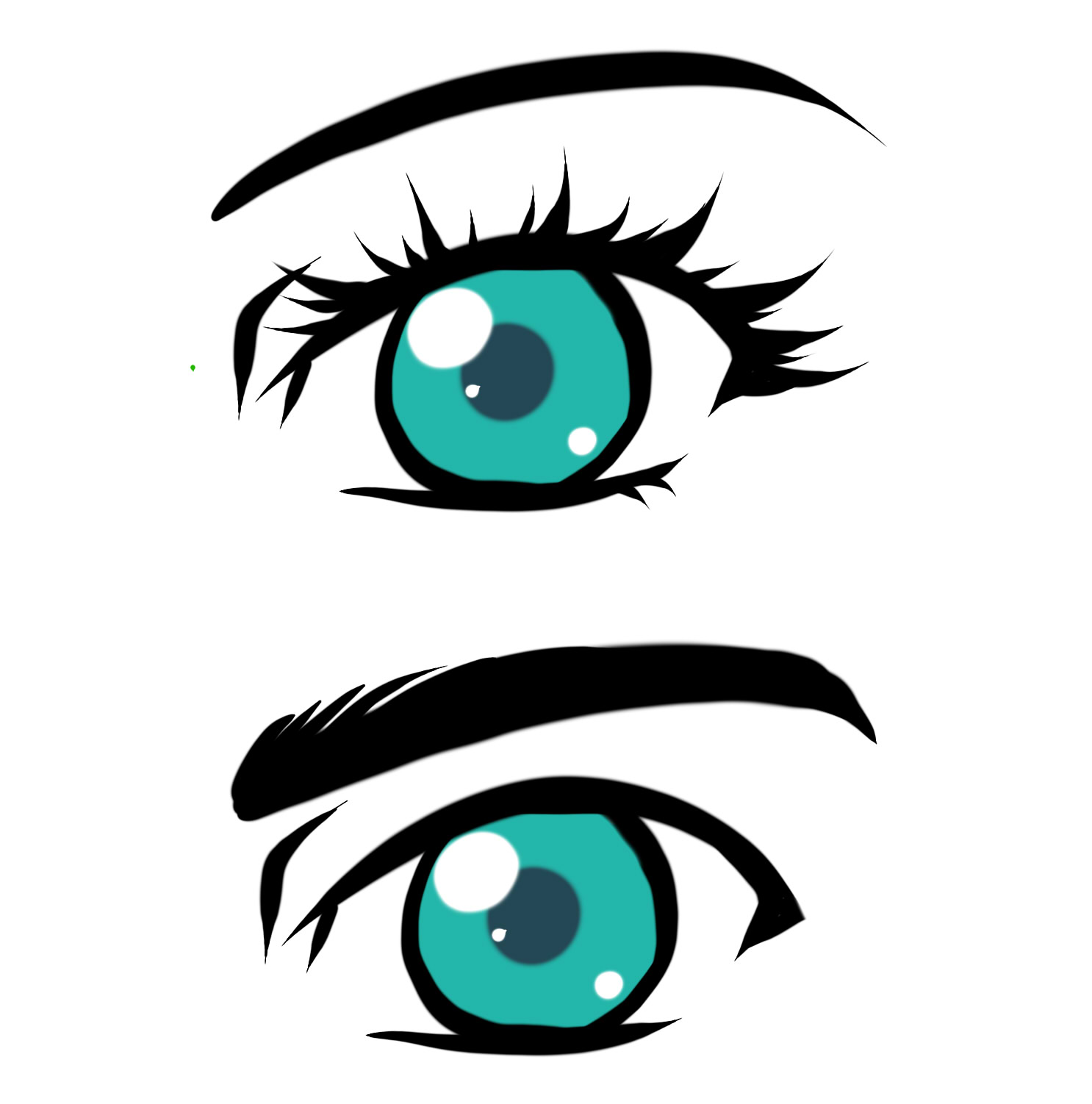 Anime Eyes Loking Down - ClipArt Best