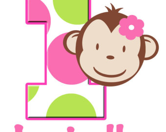 Pink Mod Monkey Clipart