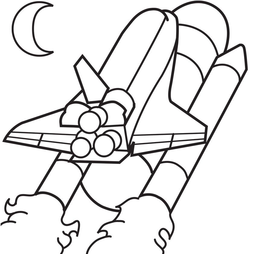 Rocket Ship Coloring Page - AZ Coloring Pages