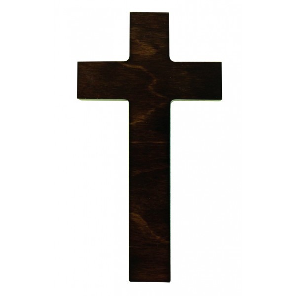 Brown Walnut Wooden Smooth Cross - The Franciscan Craftsman ...
