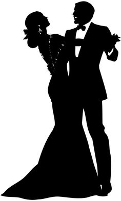 Clipart couple dancing silhouette