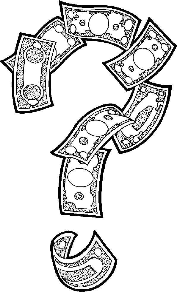 Money Black And White Clipart