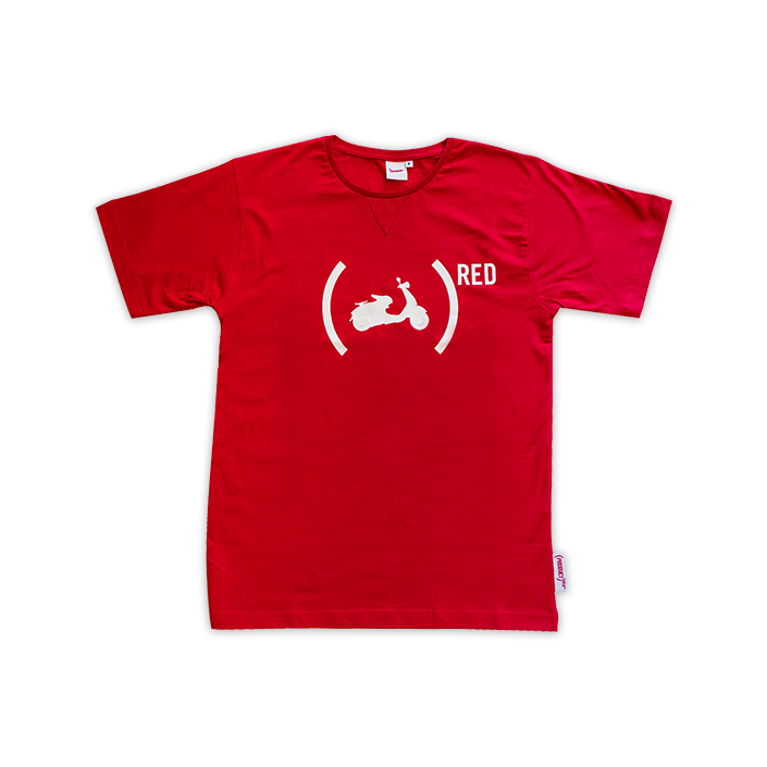 VESPA)RED T-Shirt - (RED)