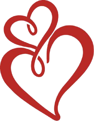 Two Heart Clipart Red