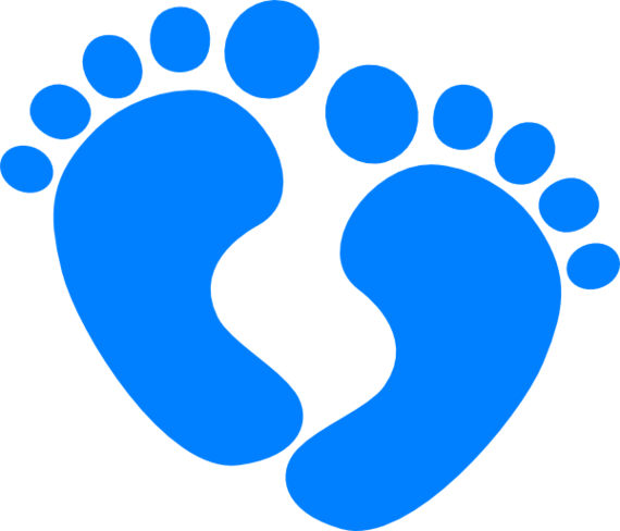 Blue Baby Feet Clipart - Free to use Clip Art Resource