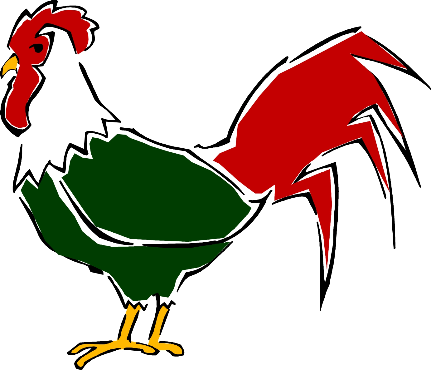 Animated rooster clipart