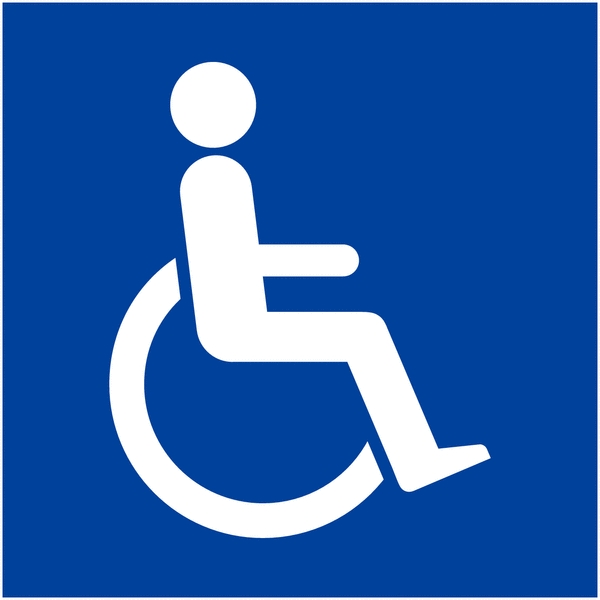 Wheelchair Symbol - Vinyl Safety Labels On-a-Roll | Seton UK