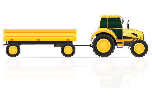 Silhouette Of A Tractor Trailer Clip Art, Vector Images ...