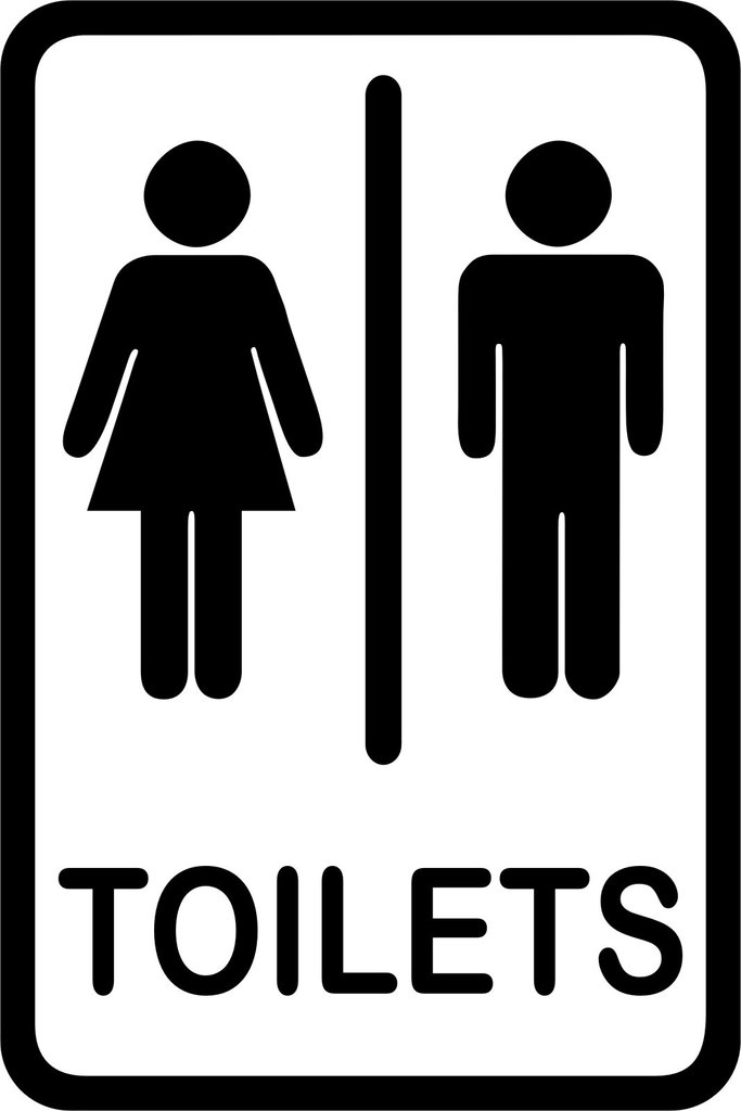 Toilet signs #2 - vinyl unisex ladies and gents door sticker ...