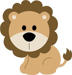 Baby lion clipart outline