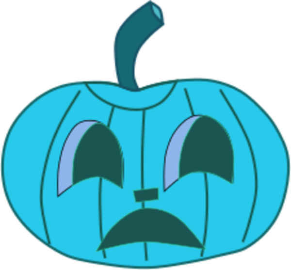 Painted Halloween Pumpkin Faces - vector Clip Art