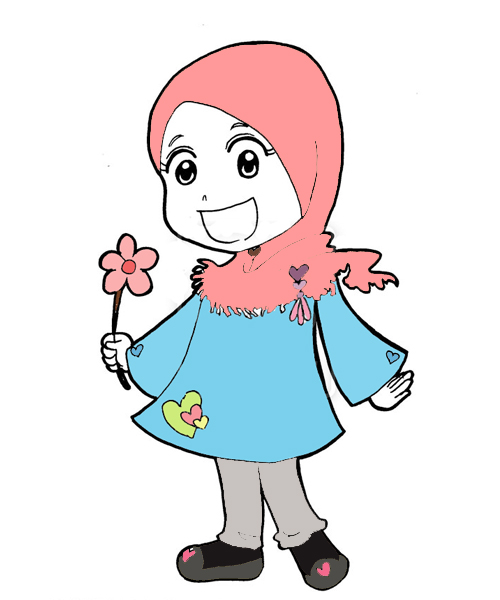 Muslimah Cute Cartoon - ClipArt Best