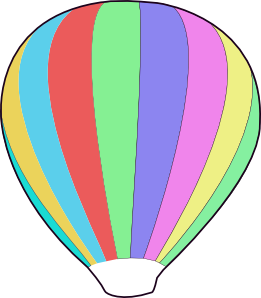 Hot Air Ballon clip art Free Vector